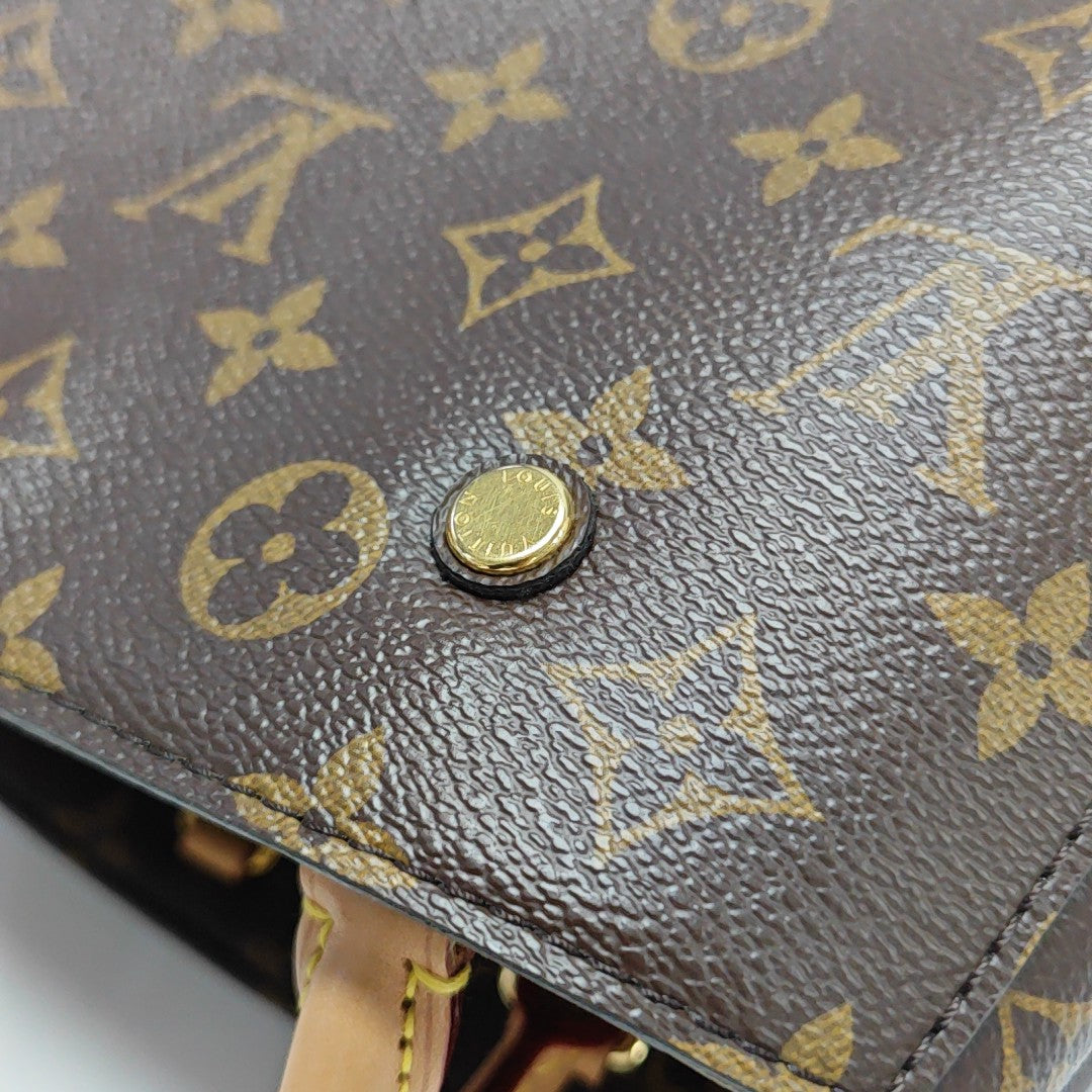 MONTAIGNE Monogram Coated Canvas Brown