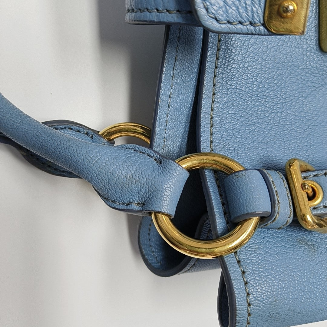 Calfskin Tote Bag Blue