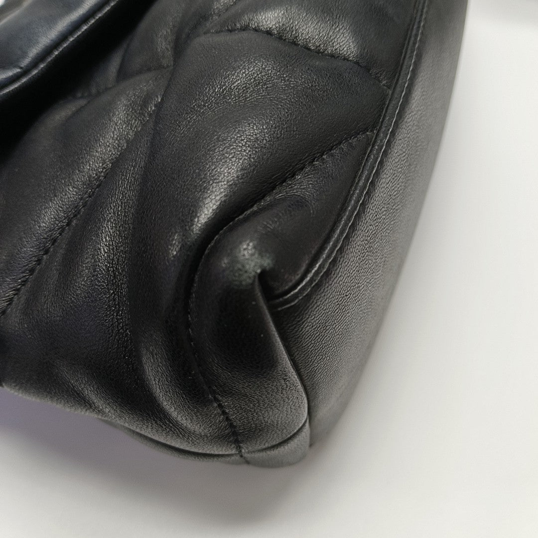 PUFFER Small Quilted Lambskin Black