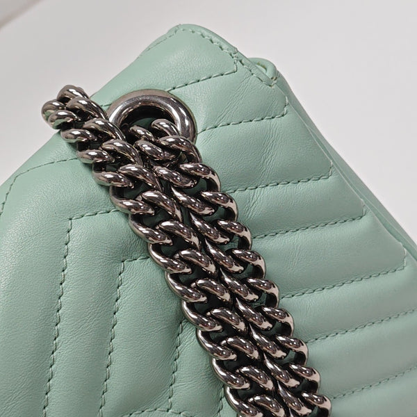 GG Marmont Medium Quilted Calfskin Green