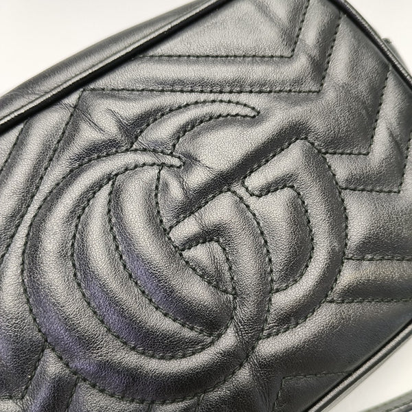 GG Marmont Mini Quilted Calfskin Black