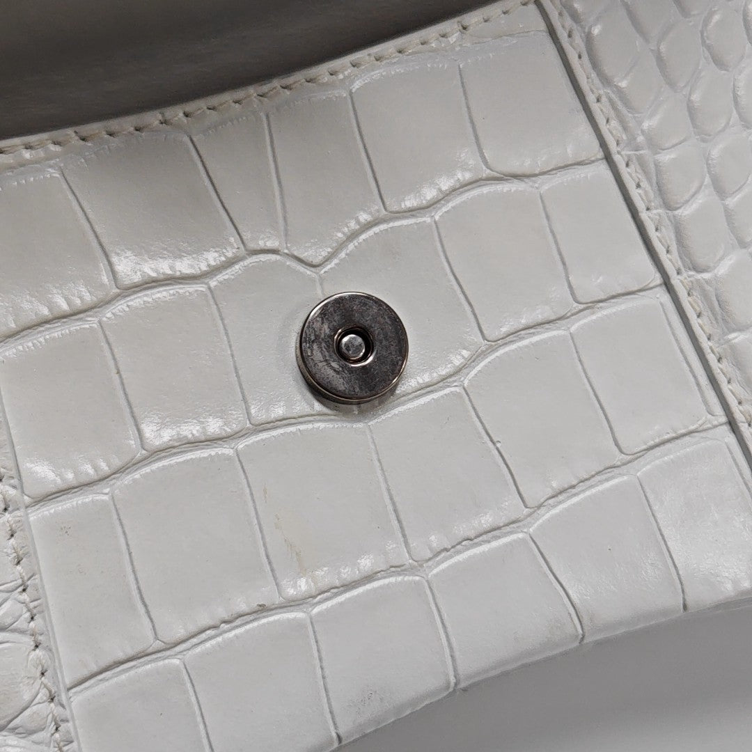 Hourglass Small Calfskin White