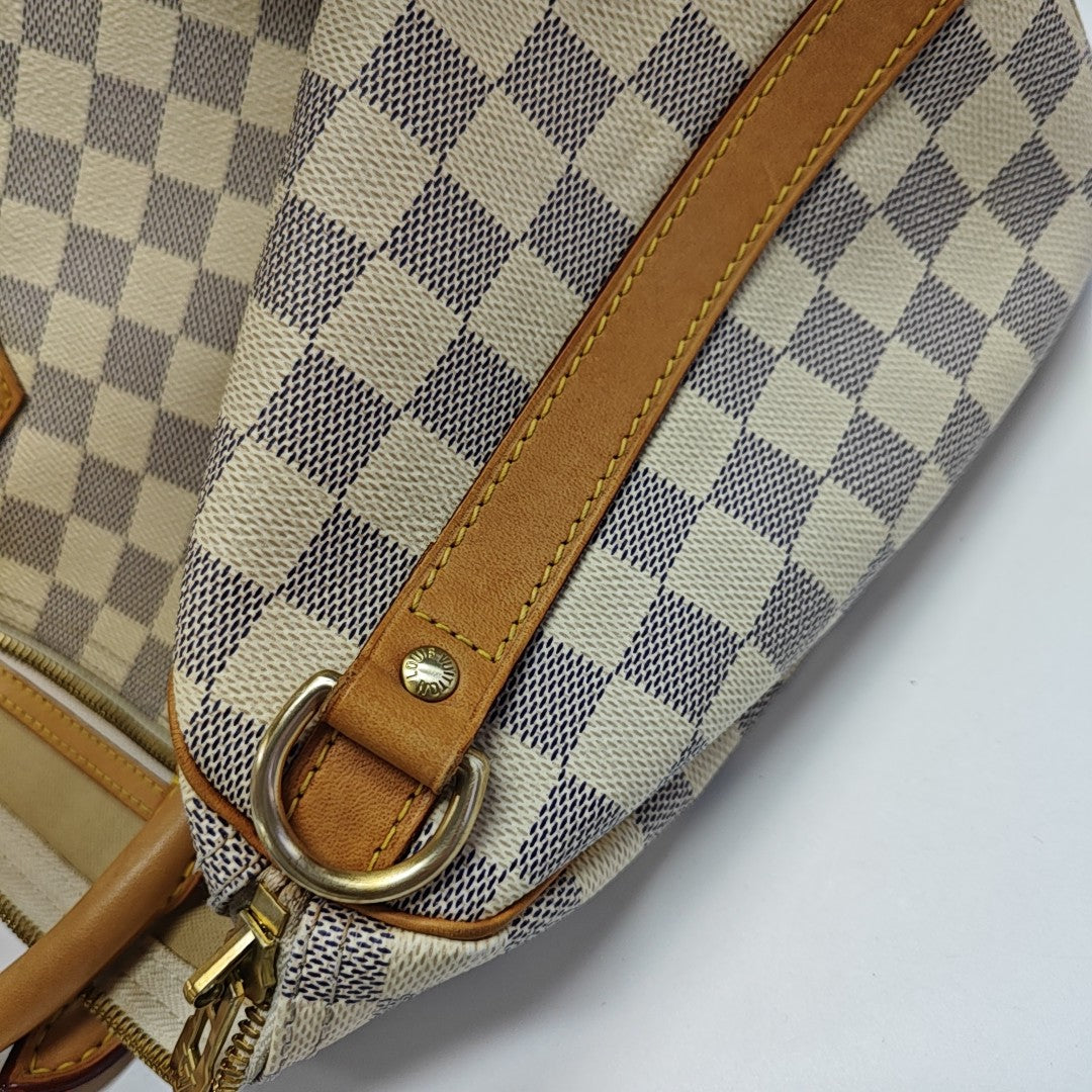 SPEEDY 30 Damier Azur Coated Canvas White