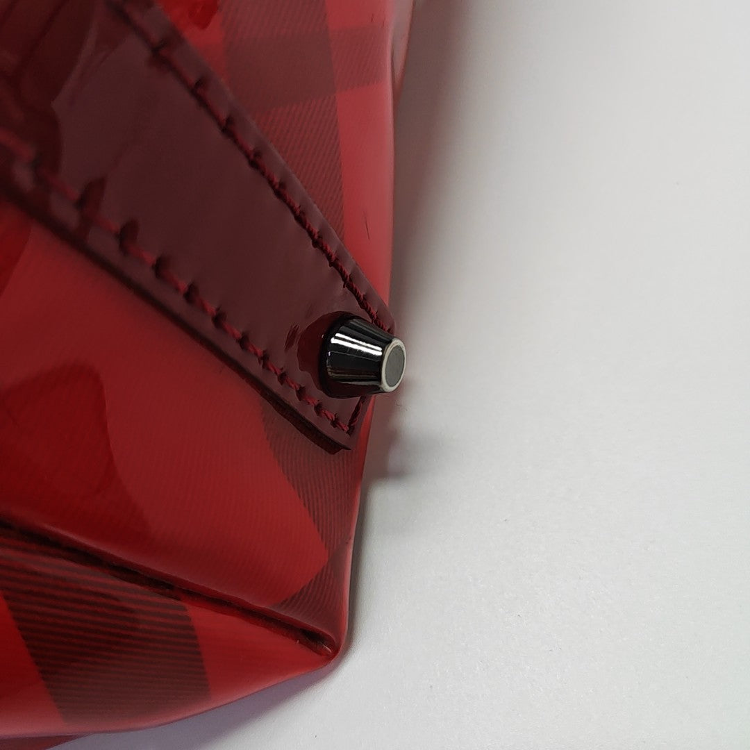 Plastic Tote Bag Red