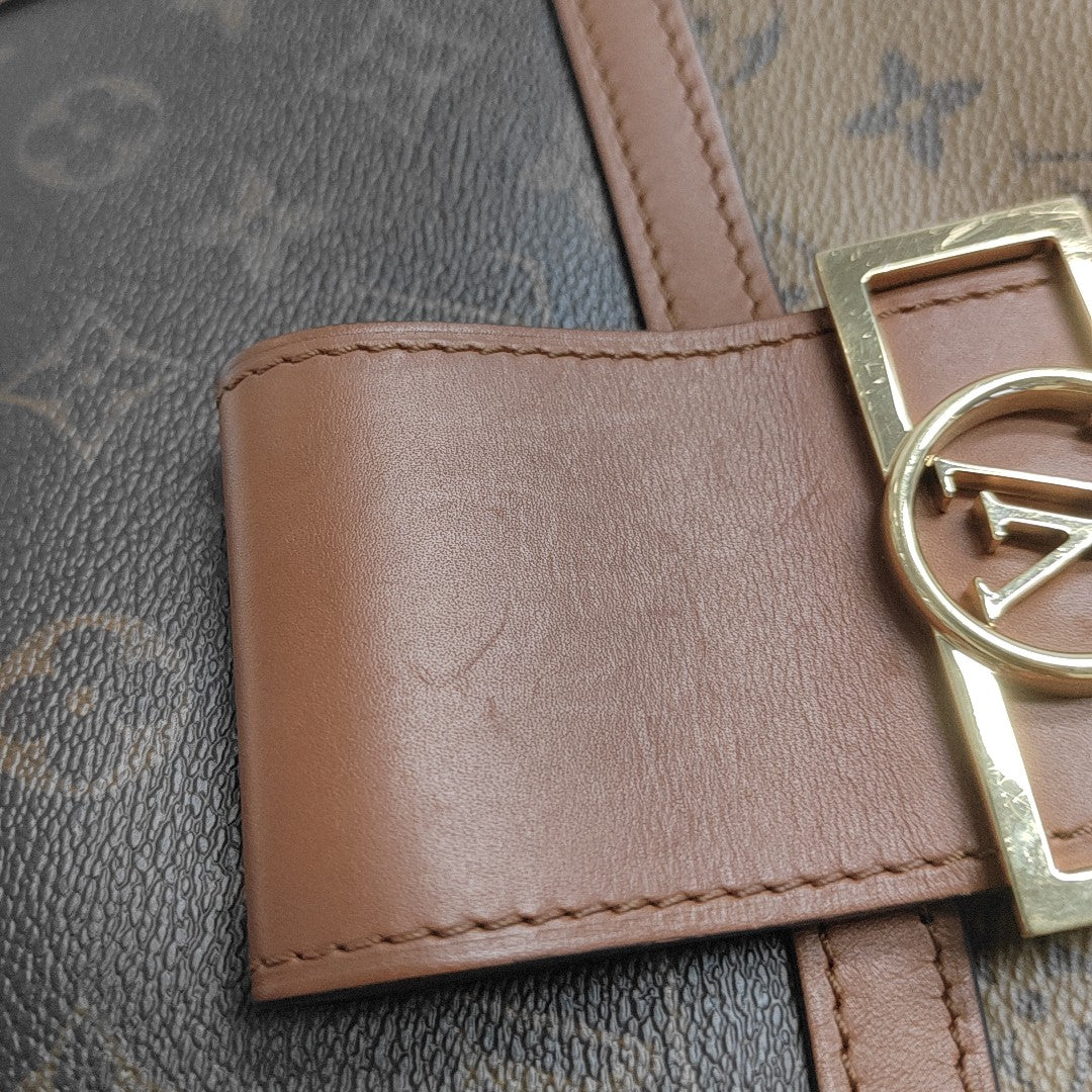 DAUPHINE MM Monogram Coated Canvas Brown