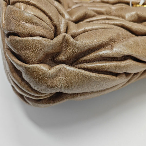 Calfskin Shoulder Bag Brown