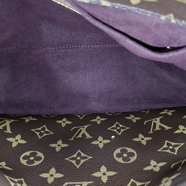 MONTAIGNE MM Monogram Coated Canvas Brown