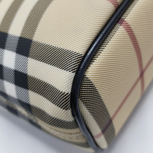 Coated Canvas Shoulder Bag Beige