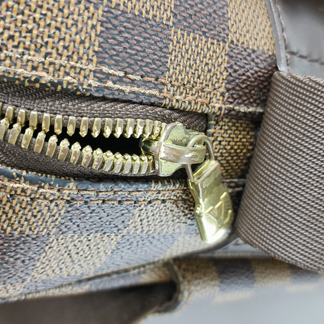 NAVIGLIO Damier Ebene Coated Canvas Brown