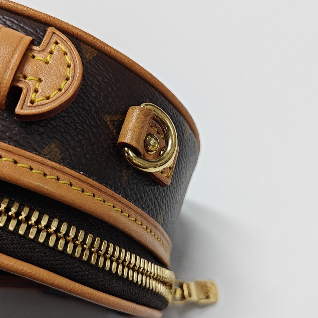 BOITE CHAPEAU Mini Monogram Coated Canvas Brown