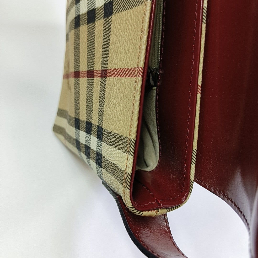 Coated Canvas Top Handle Bag Beige