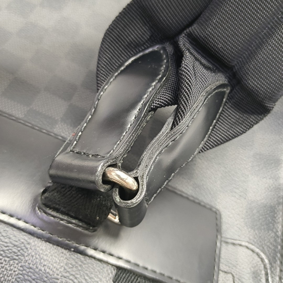 CHRISTOPHER MM Damier Graphite Coated Canvas Gray