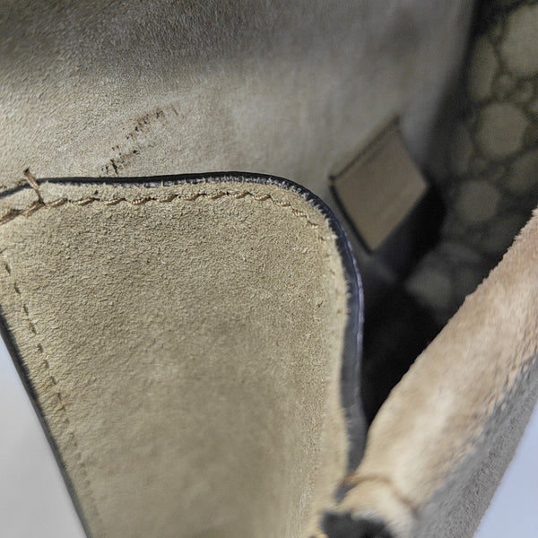 Dionysus Mini Monogram Coated Canvas Beige