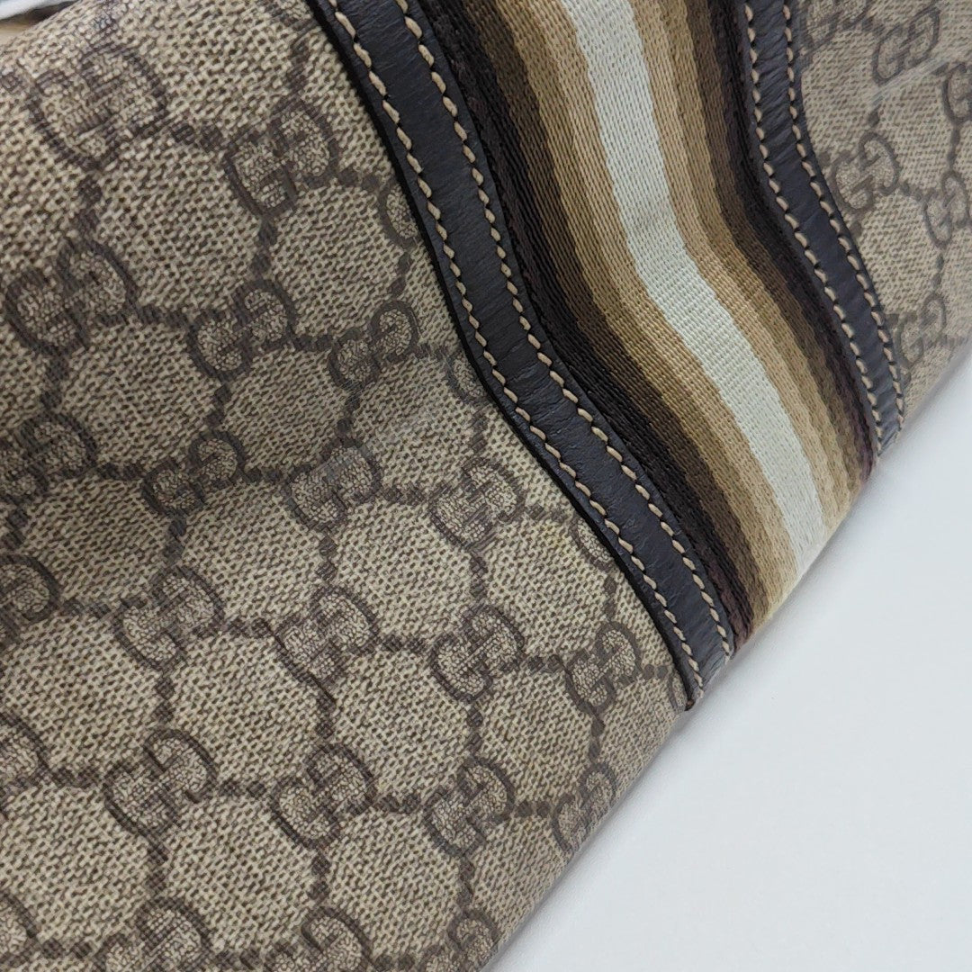 Monogram Coated Canvas Tote Bag Beige