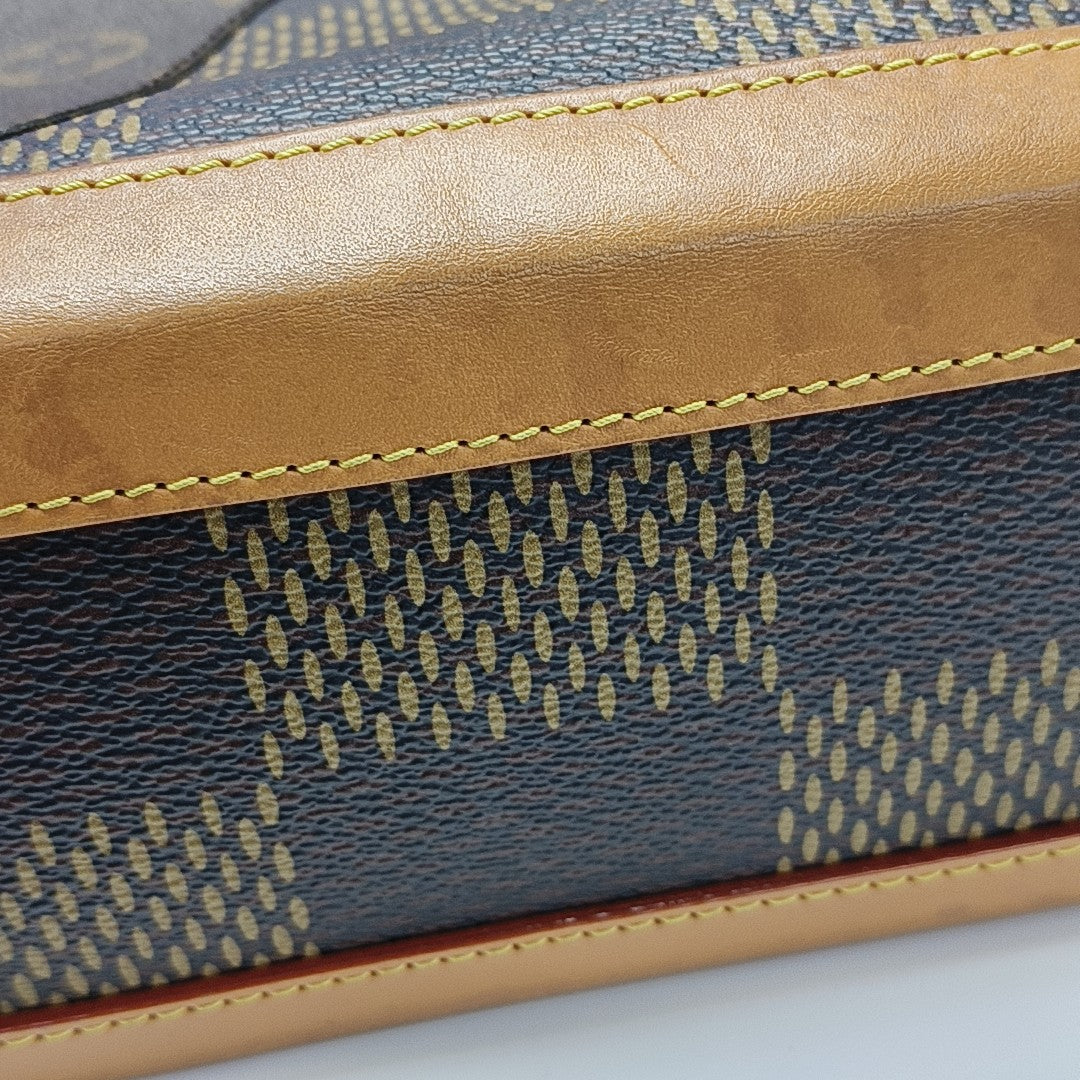 SOFT TRUNK Damier Ebene Coated Canvas Brown