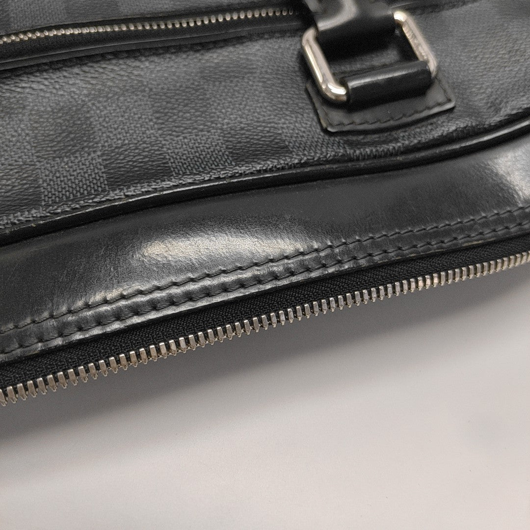 PORTE-DOCUMENTS Damier Coated Canvas Blue