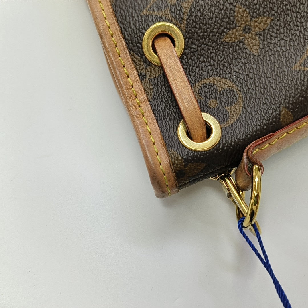 NOÉ Nano Monogram Coated Canvas Brown