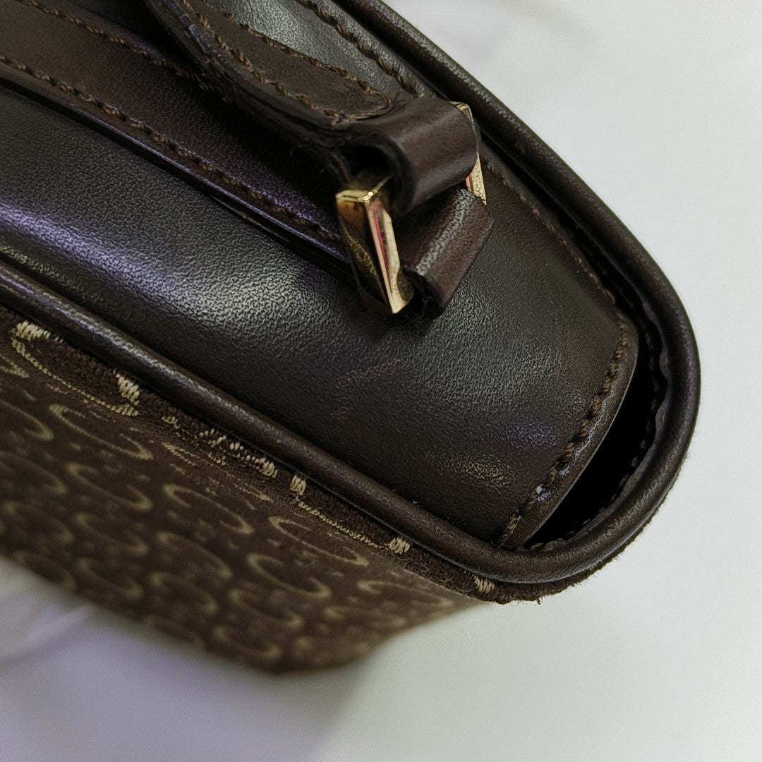 Fabric Shoulder Bag Brown