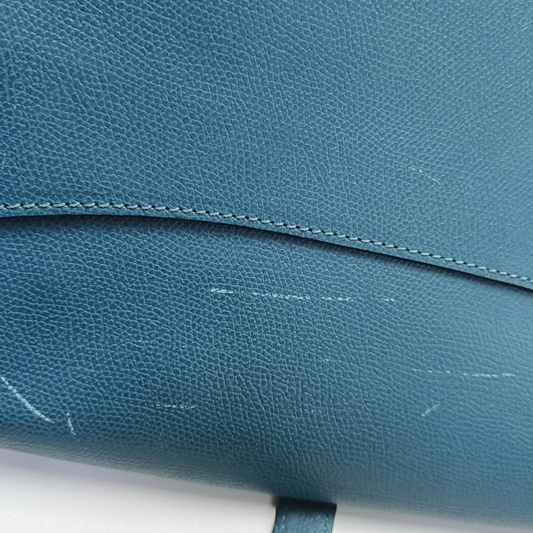 Calfskin Shoulder Bag Blue