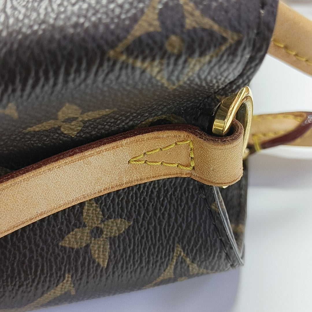 MONTAIGNE BB Monogram Coated Canvas Brown