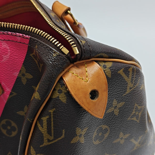 SPEEDY 30 Monogram Coated Canvas Brown