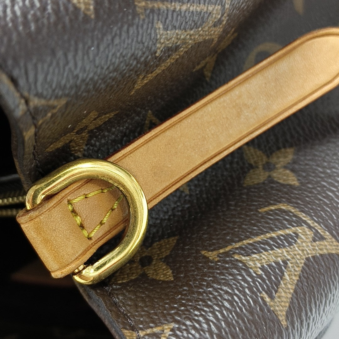 MONTAIGNE MM Monogram Coated Canvas Brown