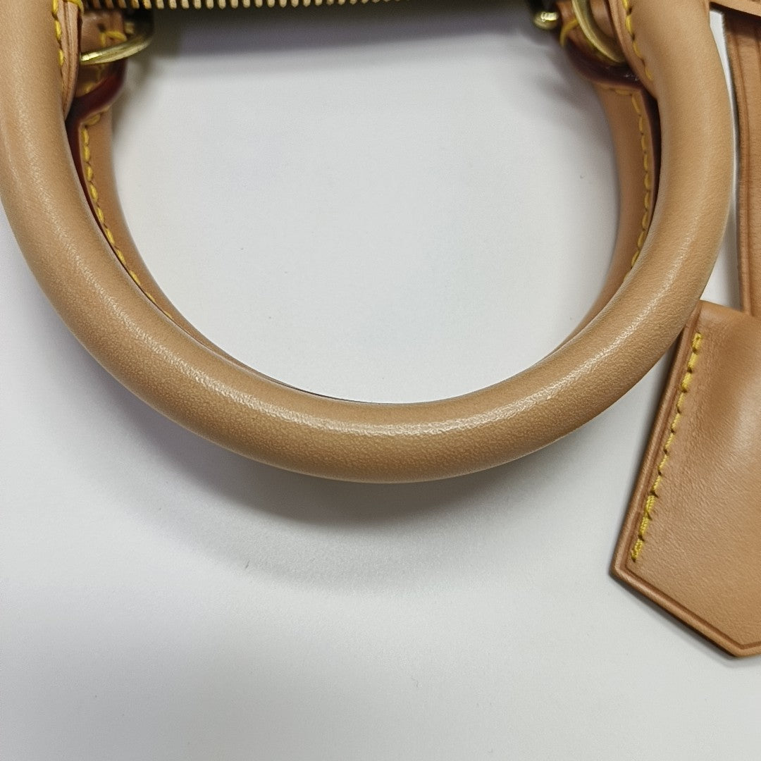 ALMA BB Monogram Coated Canvas Brown