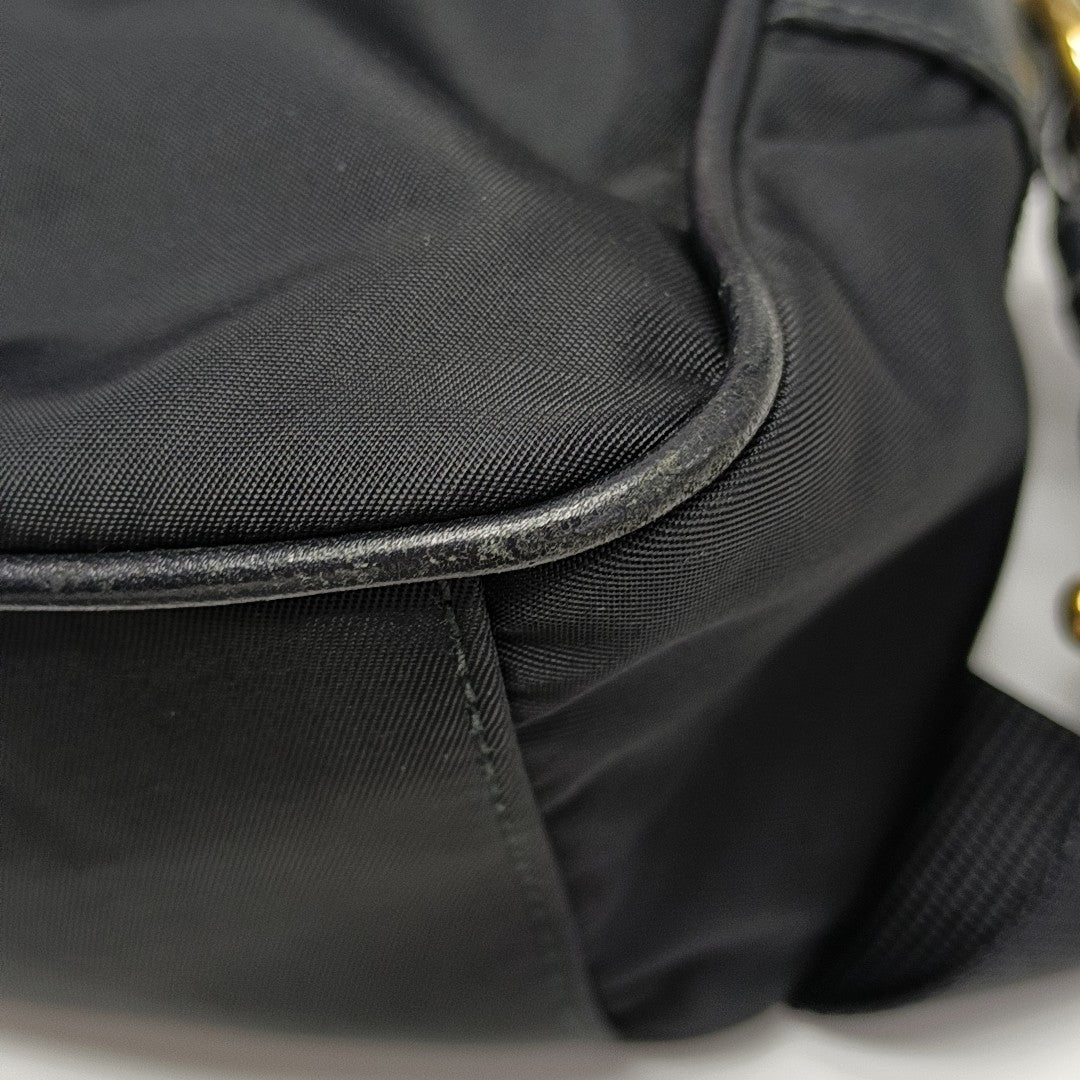 Nylon Shoulder Bag Black