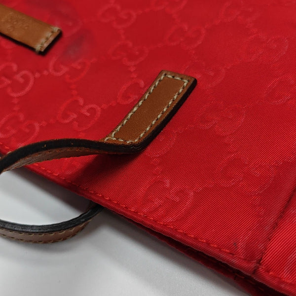 Monogram Nylon Tote Bag Red