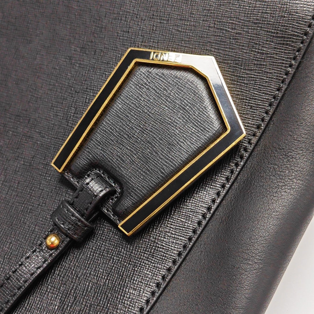 2 Jours Medium Calfskin Black