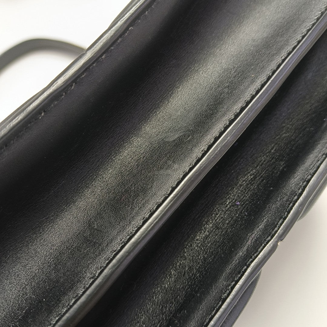 Calfskin Shoulder Bag Black