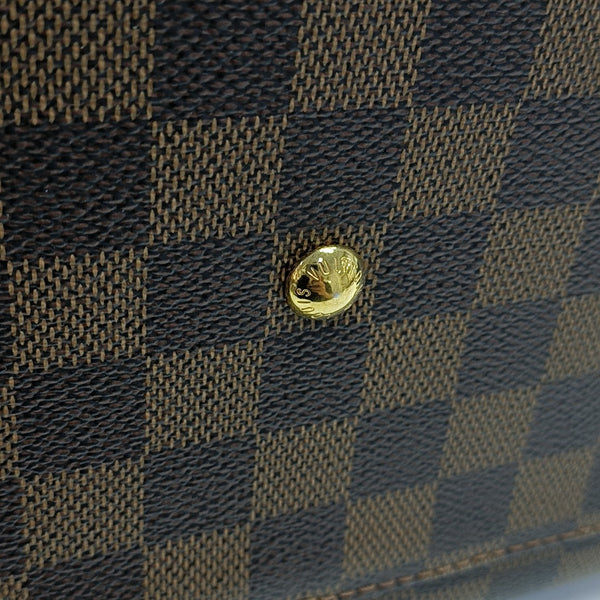 NORMANDY Damier Ebene Coated Canvas Brown