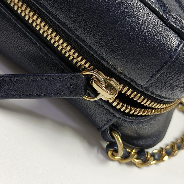 Chevron Lambskin Blue
