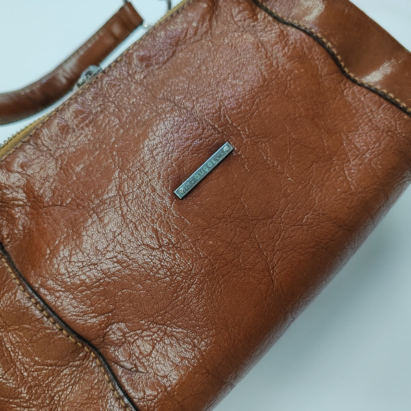 Calfskin Top Handle Bag Brown
