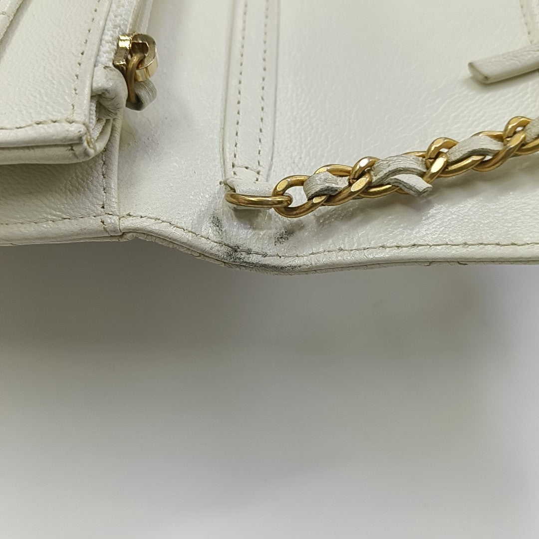 WOC Quilted Lambskin White