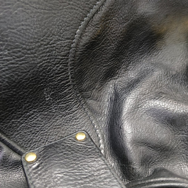 Leather Shoulder Bag Black