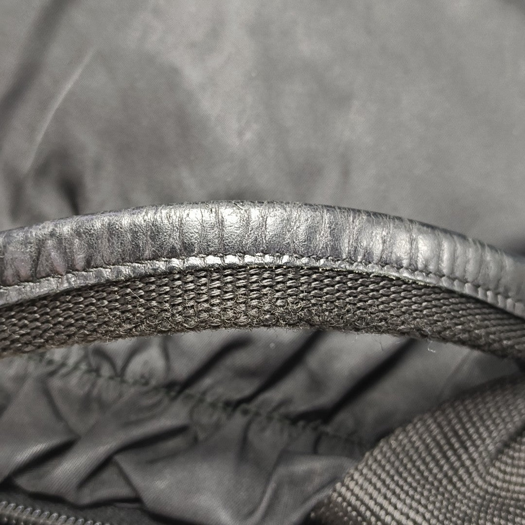 Nylon Top Handle Bag Black