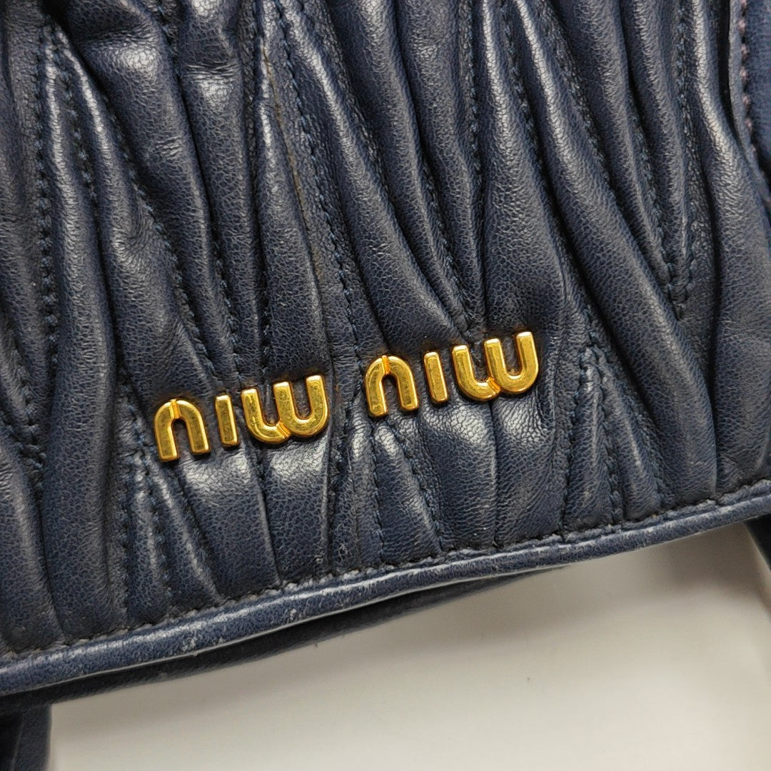 Avenue Quilted Lambskin Blue