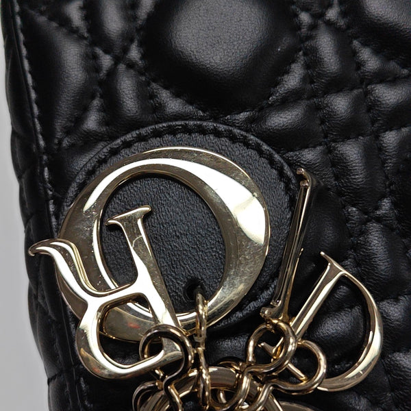 Lady Dior Mini Cannage Lambskin Black