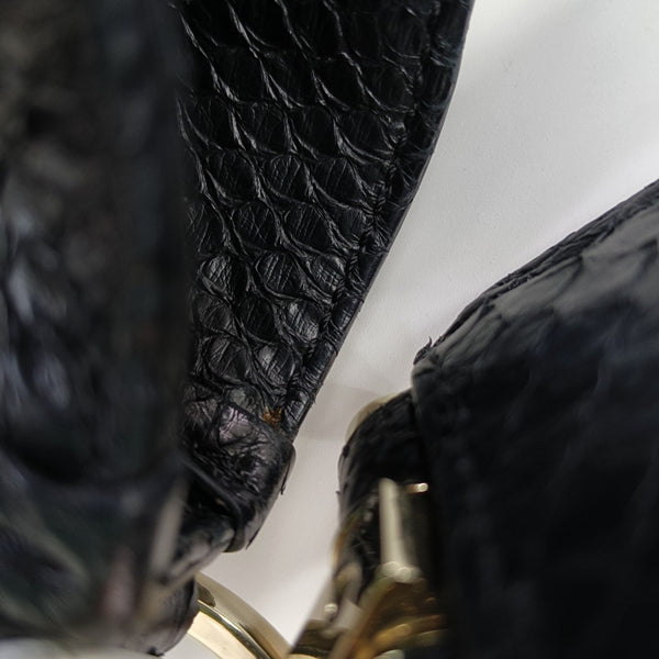 Python Shoulder Bag Black