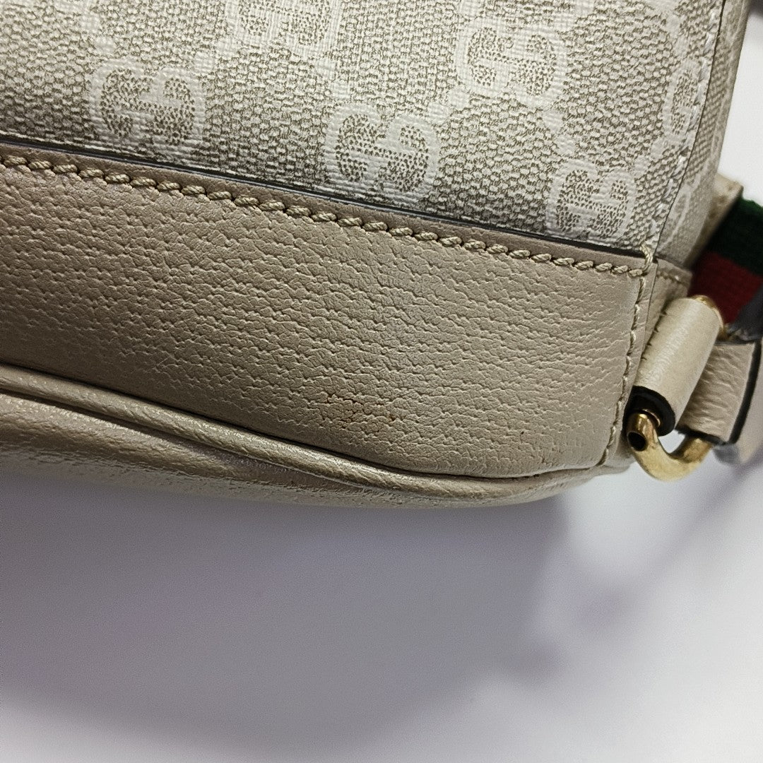 Monogram Coated Canvas Backpack Beige