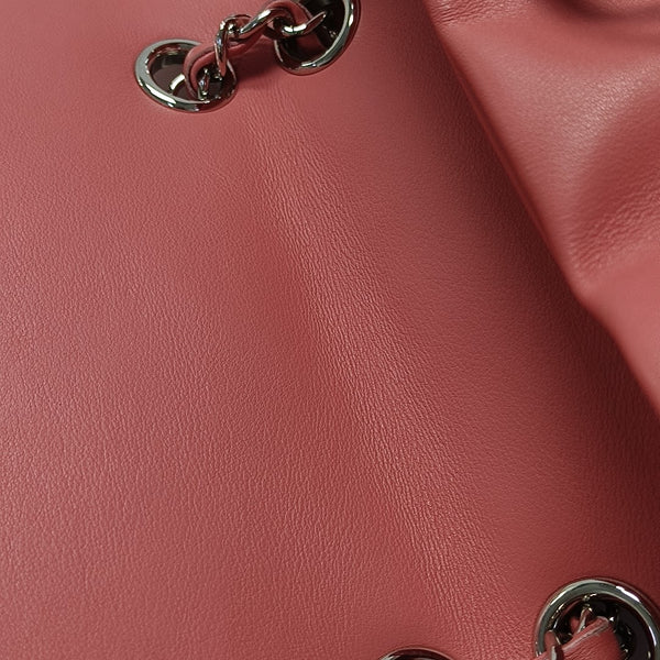 Chevron Calfskin Backpack Pink
