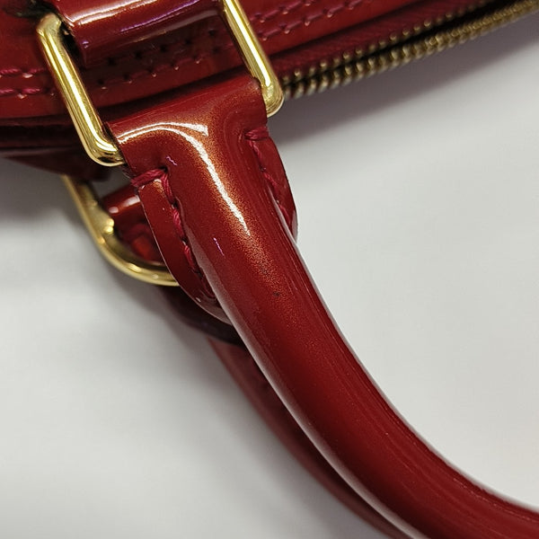 ALMA BB Monogram Patent Leather Red