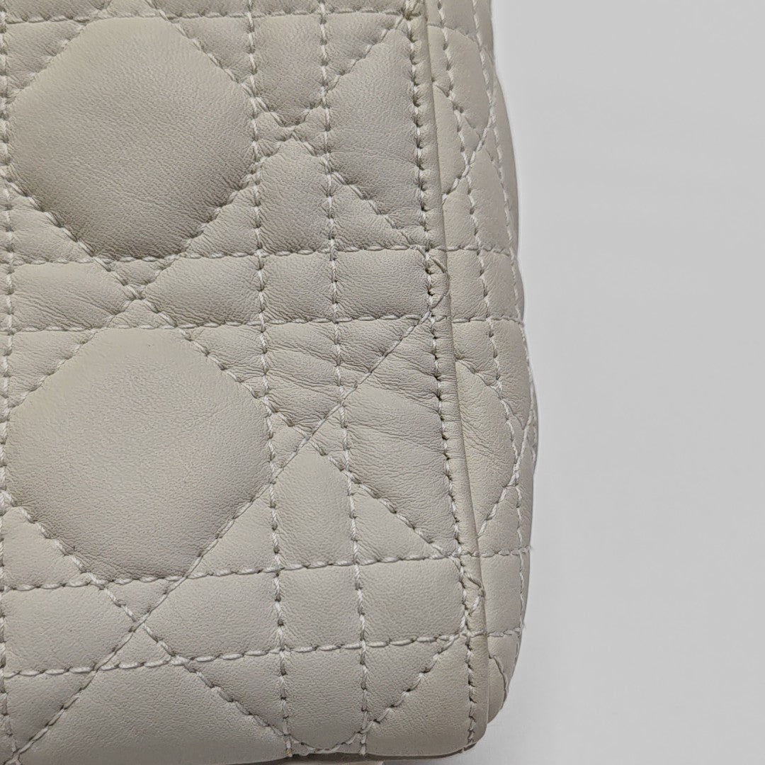 Lady Dior Mini Cannage Lambskin White