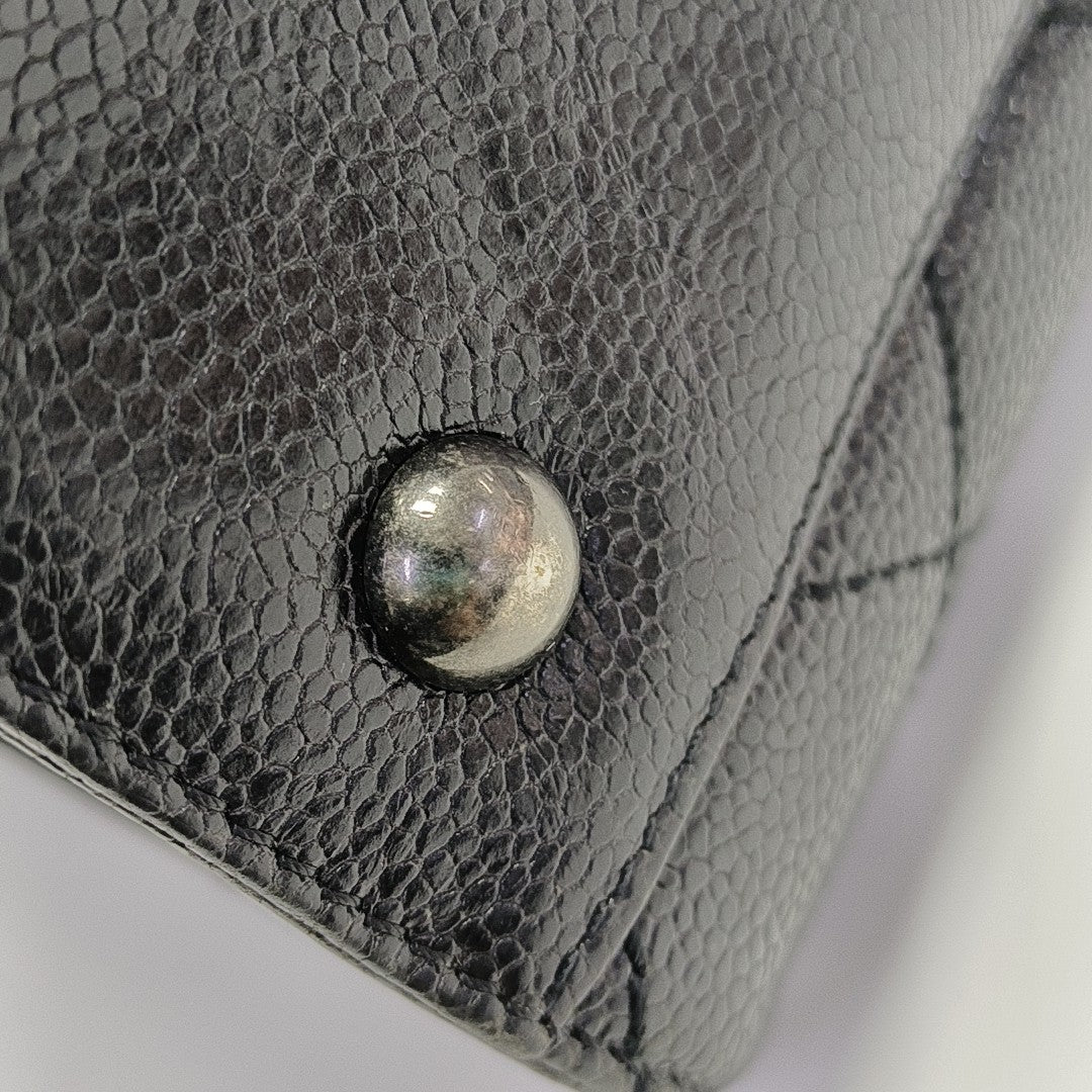 Quilted Calfskin Tote Bag Black