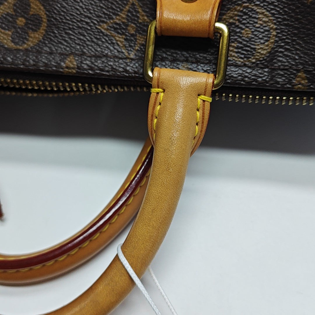 SPEEDY 30 Monogram Coated Canvas Brown