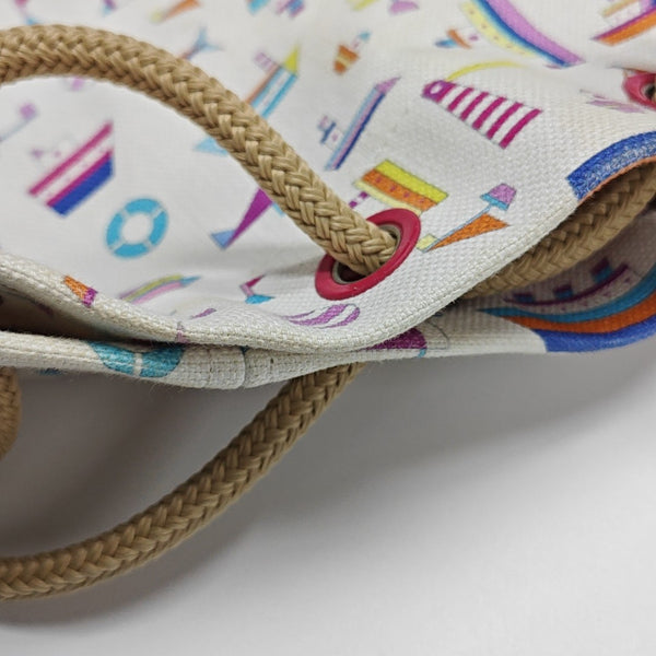 Canvas Bucket Bag White