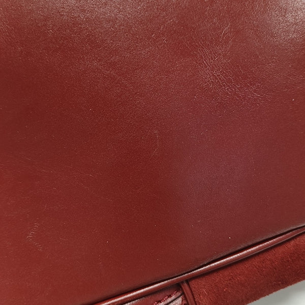 Leather Shoulder Bag Red