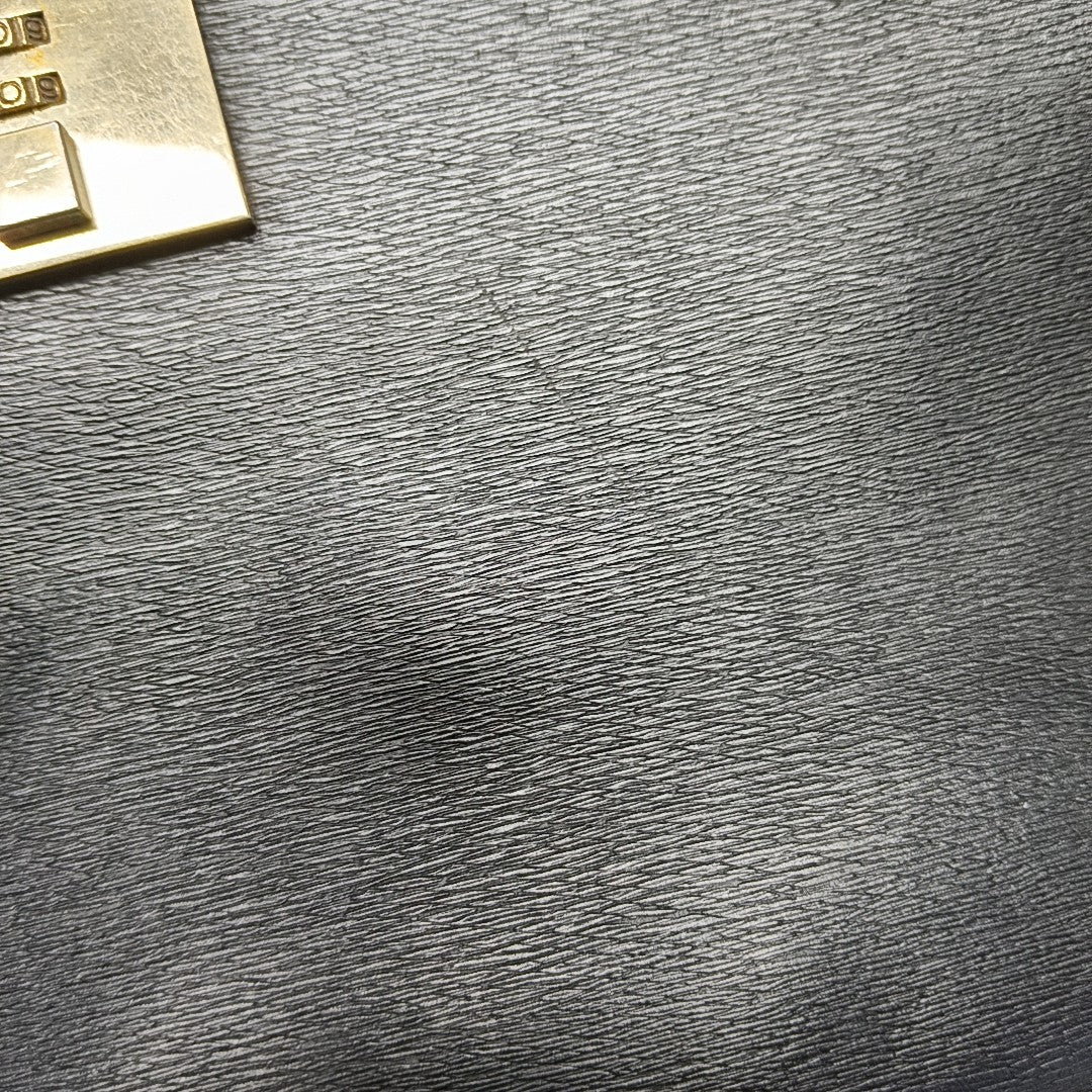 Calfskin Top Handle Bag Black