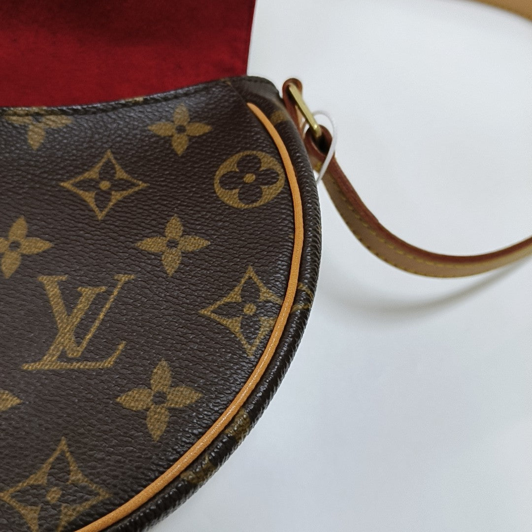 TAMBOURINE Monogram Coated Canvas Brown